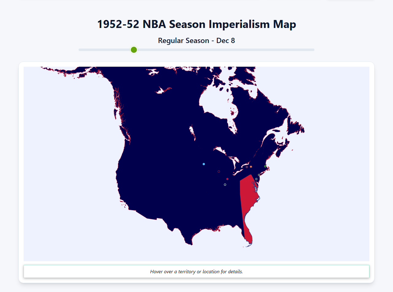 1952 NBA Imperialism Map