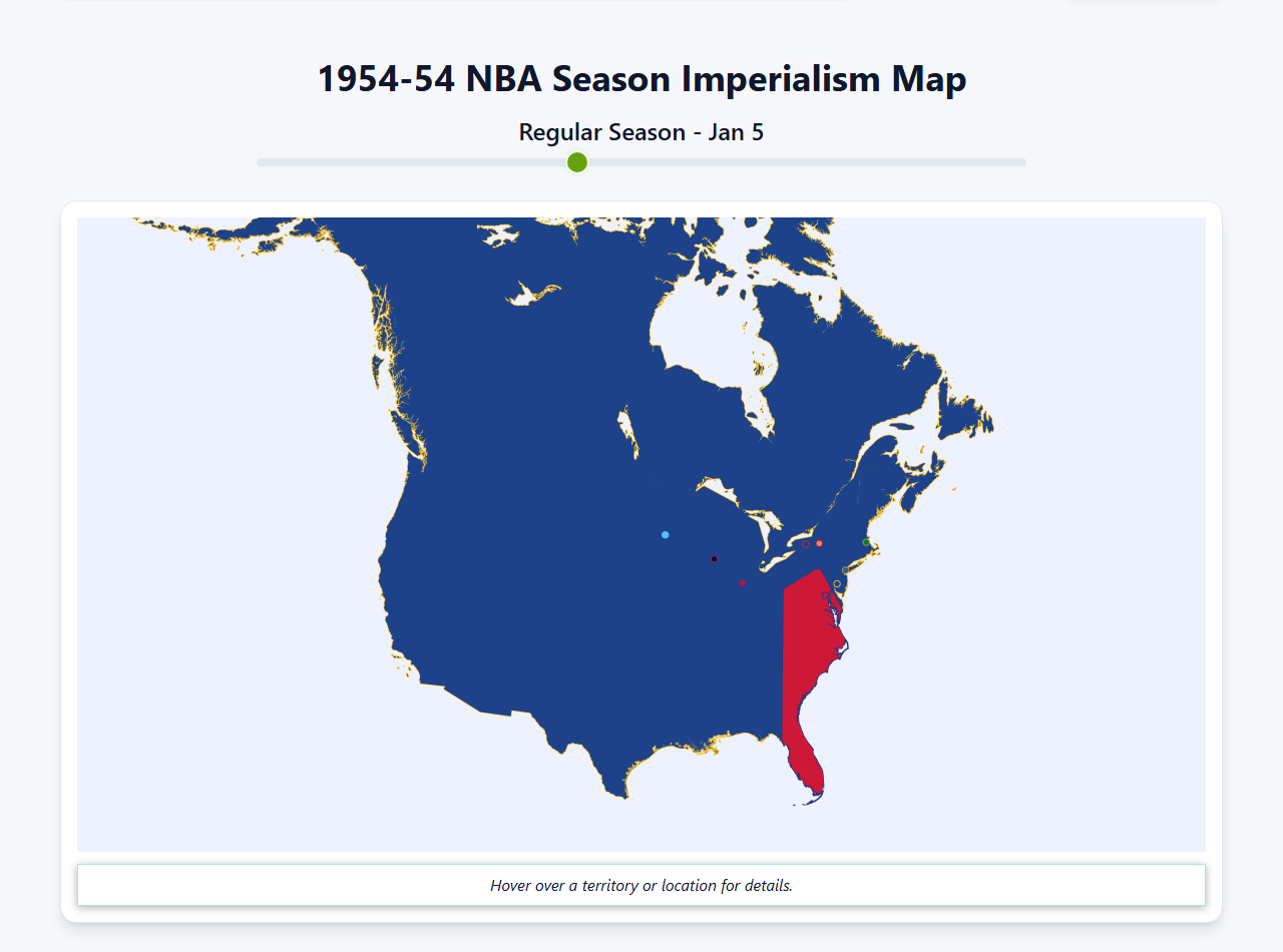 1954 NBA Imperialism Map
