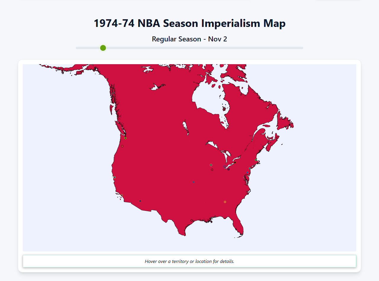 1974 NBA Imperialism Map