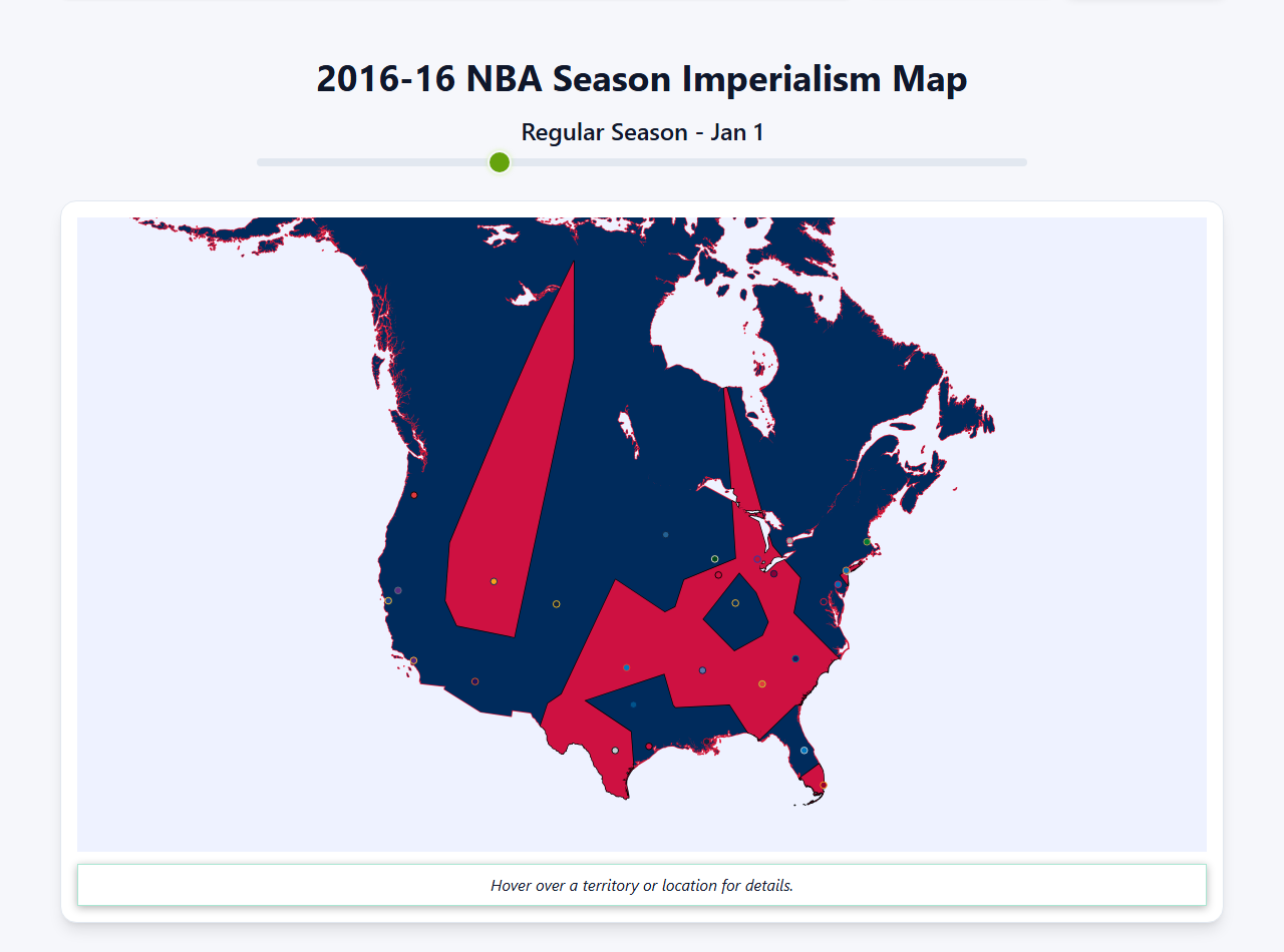 2016 NBA Imperialism Map