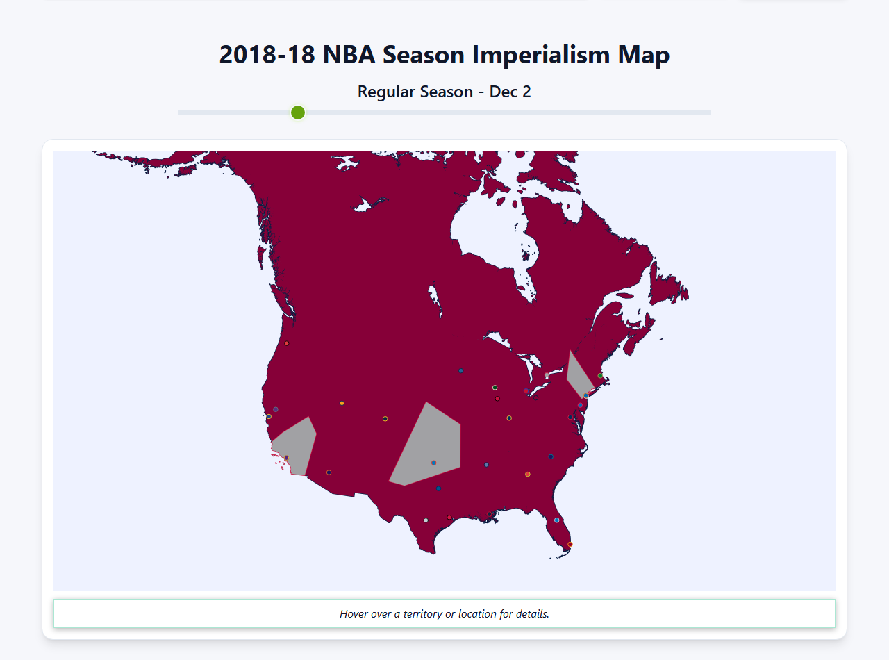 2018 NBA Imperialism Map