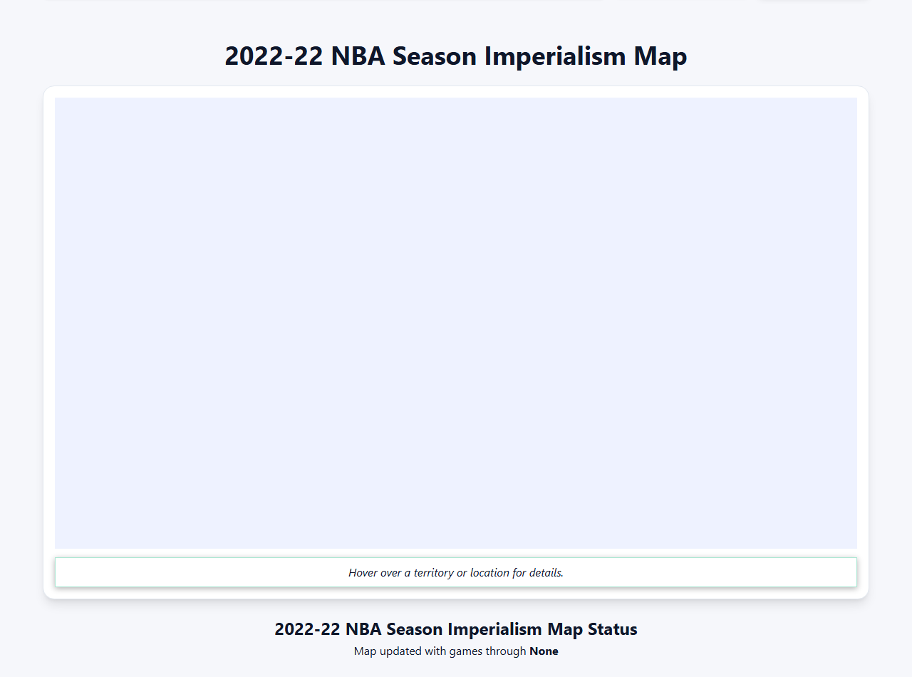 2022 NBA Imperialism Map