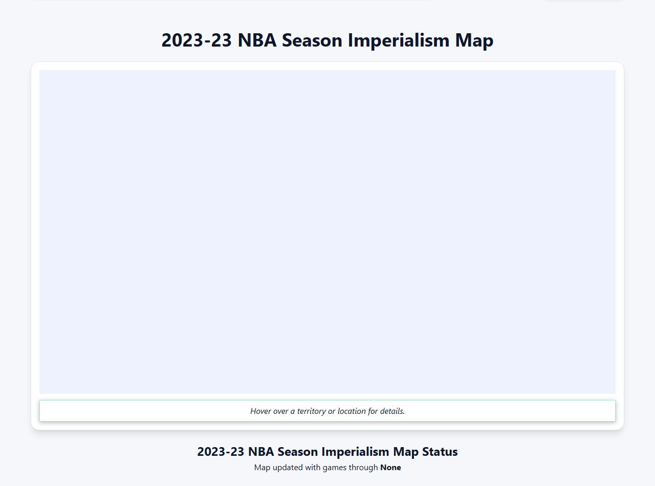 2023 NBA Imperialism Map