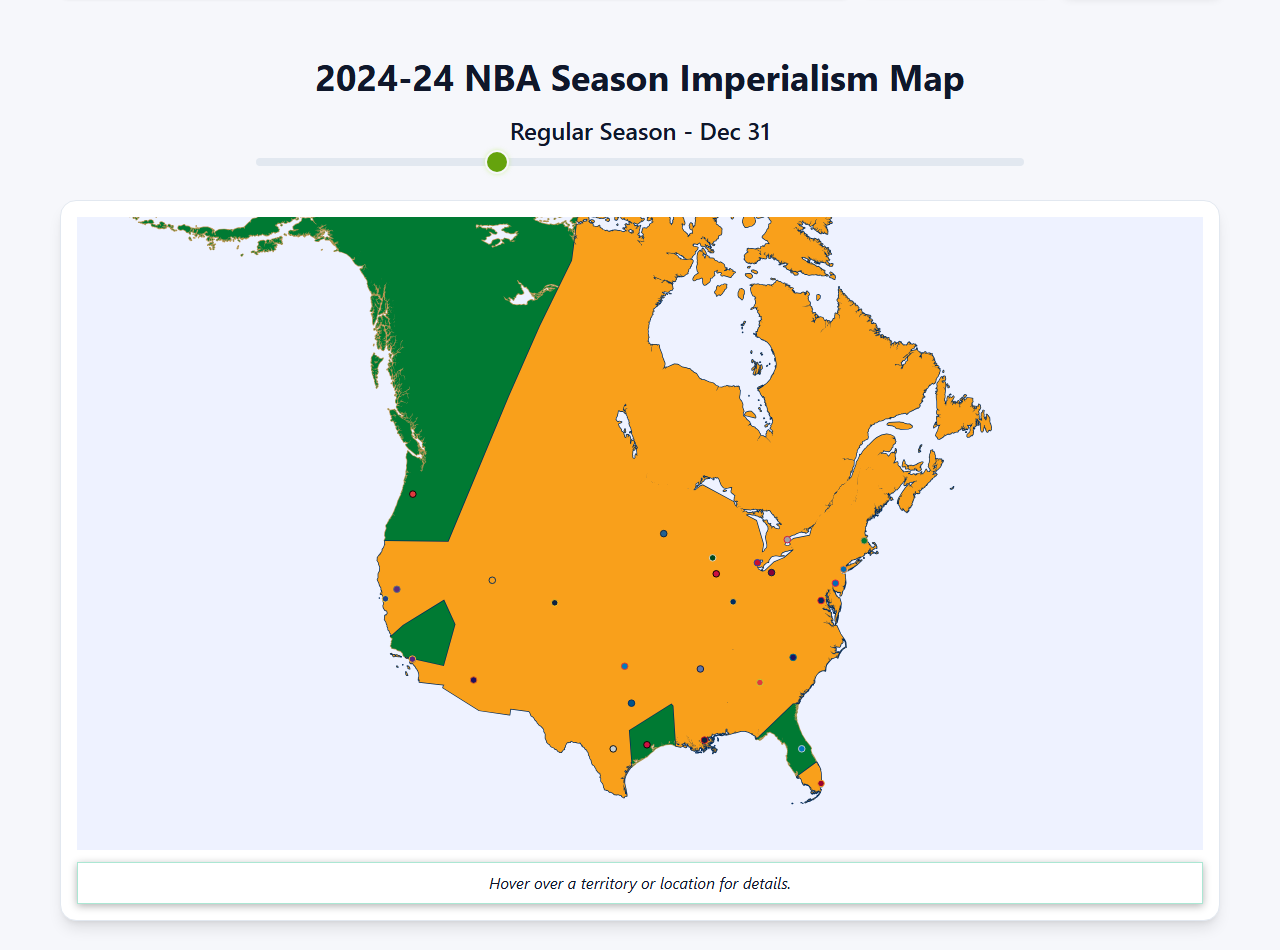 2024 NBA Imperialism Map