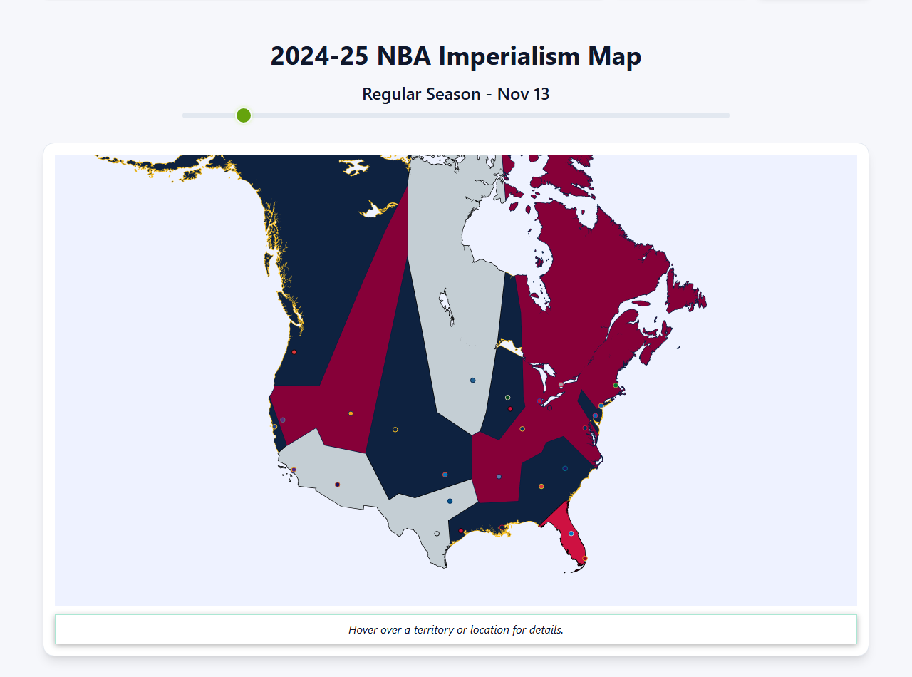 2025 NBA Imperialism Map