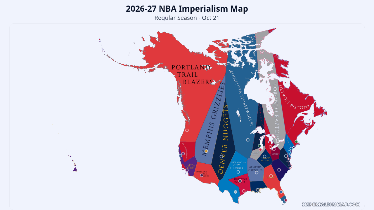 2026-27 NBA Imperialism Map