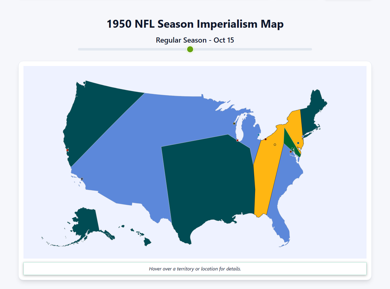 1950 NFL Imperialism Map