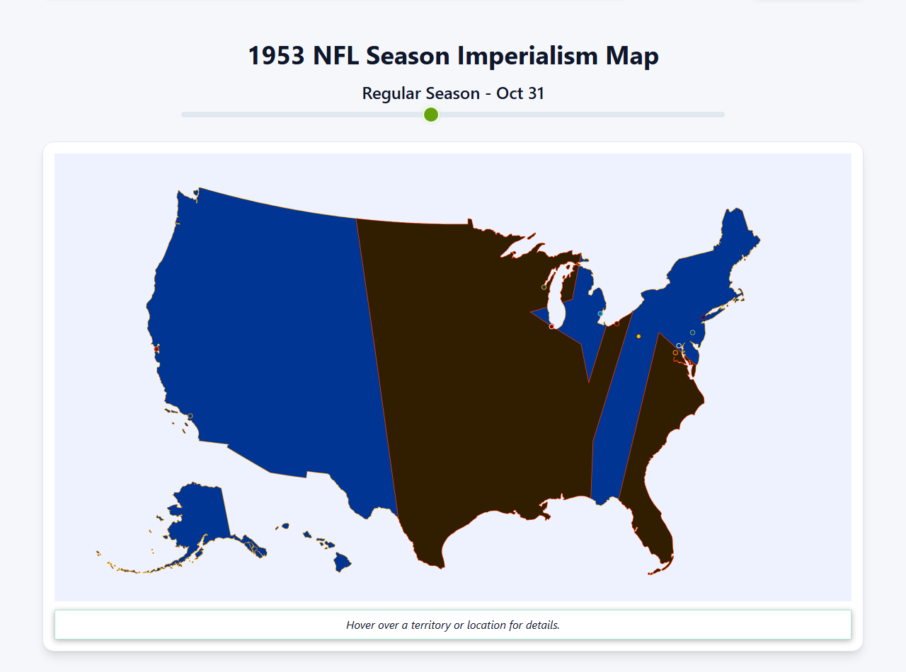 1953 NFL Imperialism Map