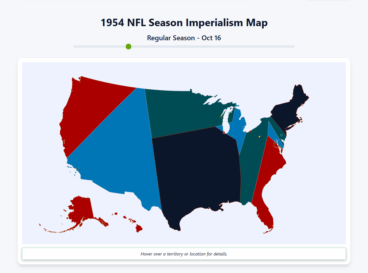 1954 NFL Imperialism Map