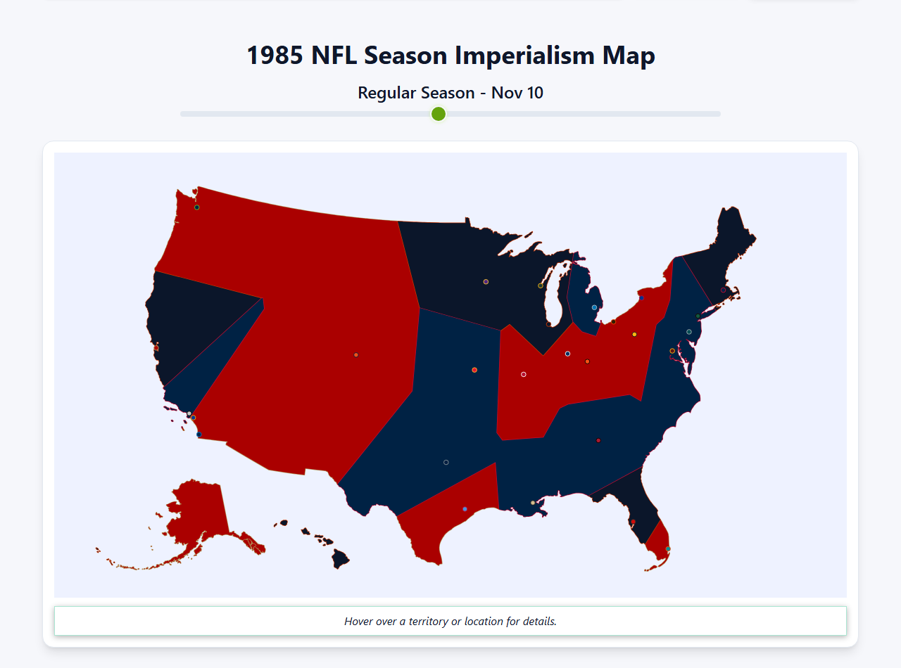 1985 NFL Imperialism Map