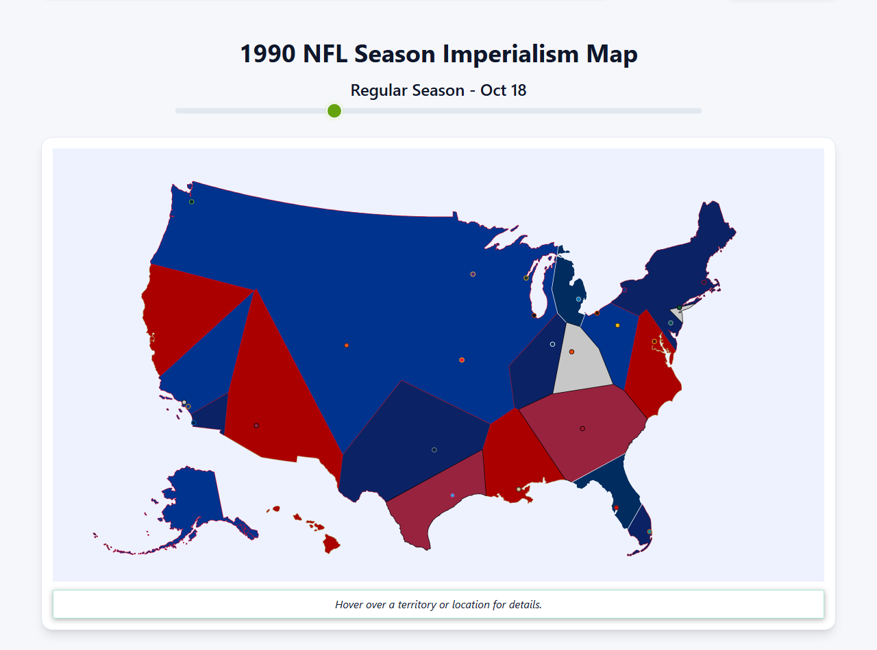 1990 NFL Imperialism Map