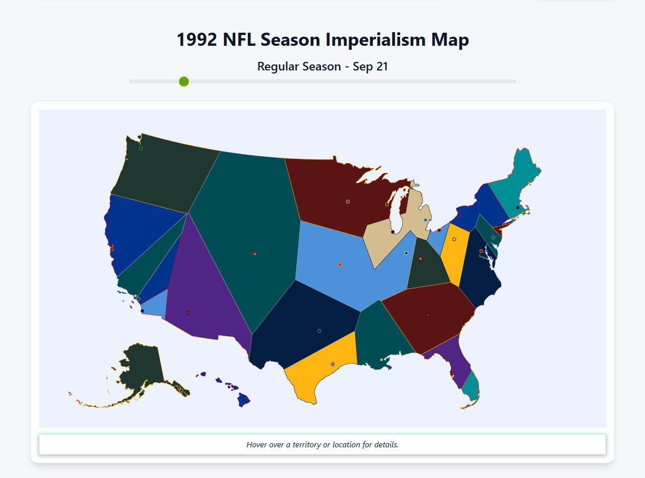 1992 NFL Imperialism Map