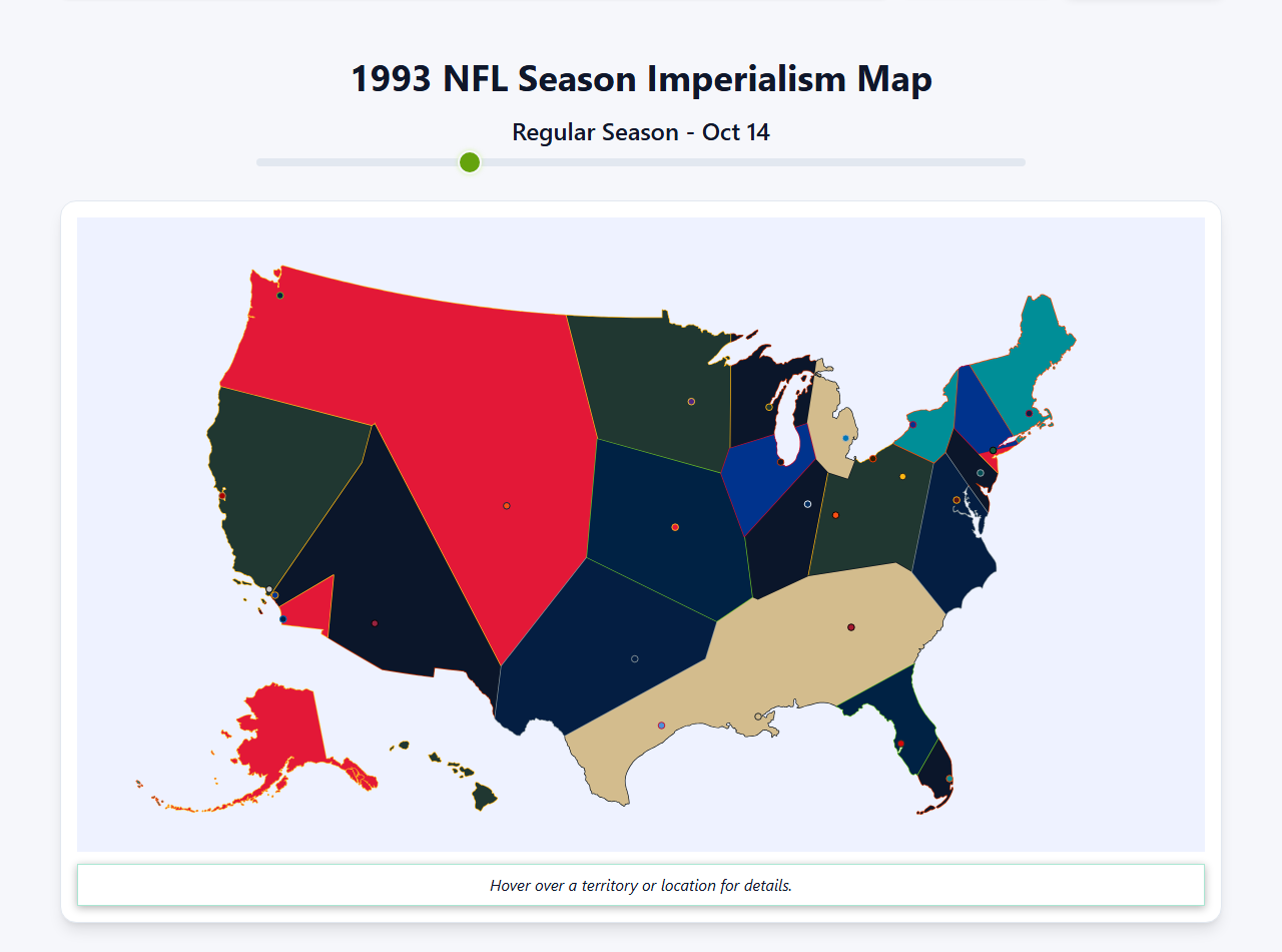 1993 NFL Imperialism Map