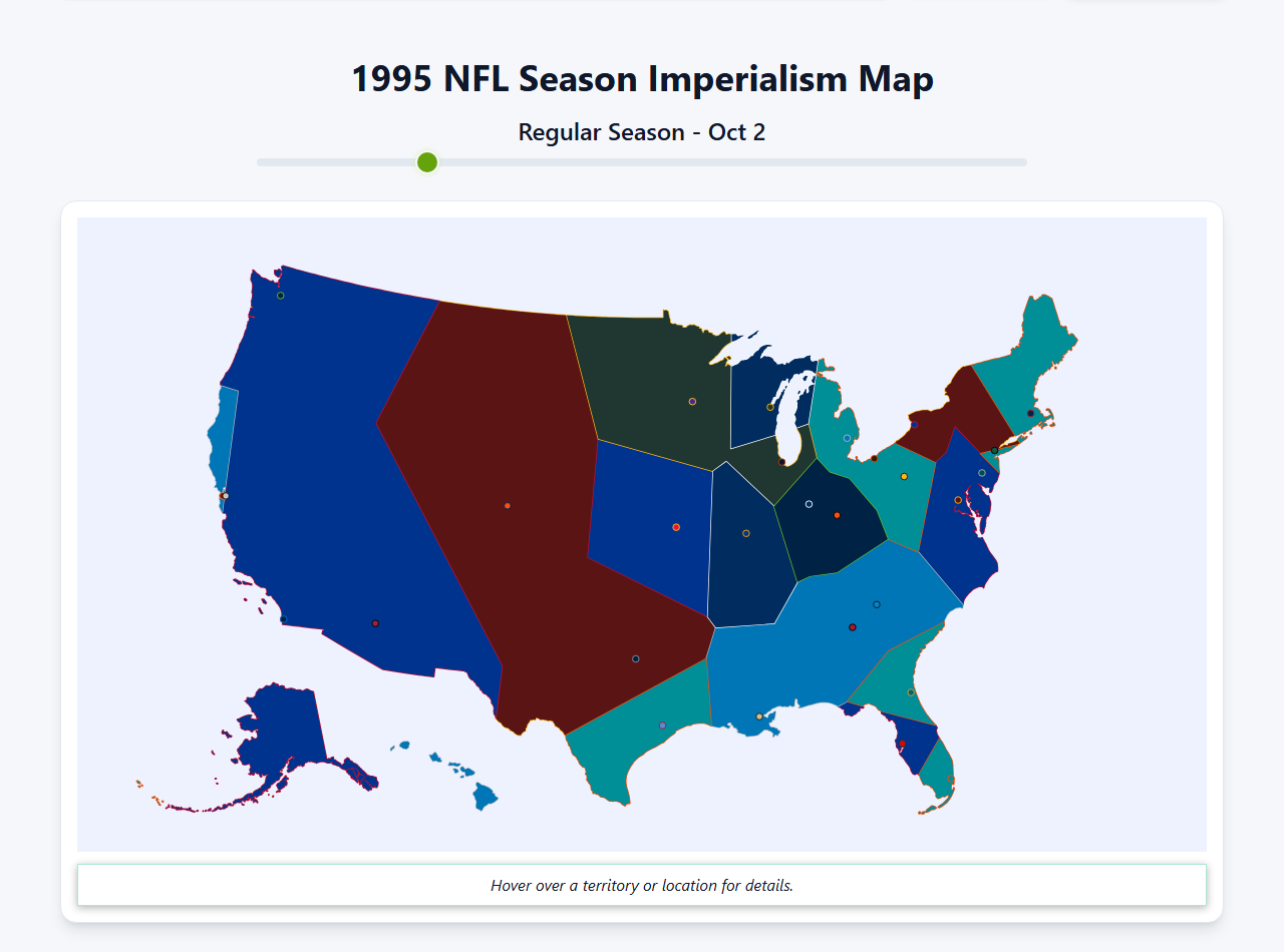 1995 NFL Imperialism Map