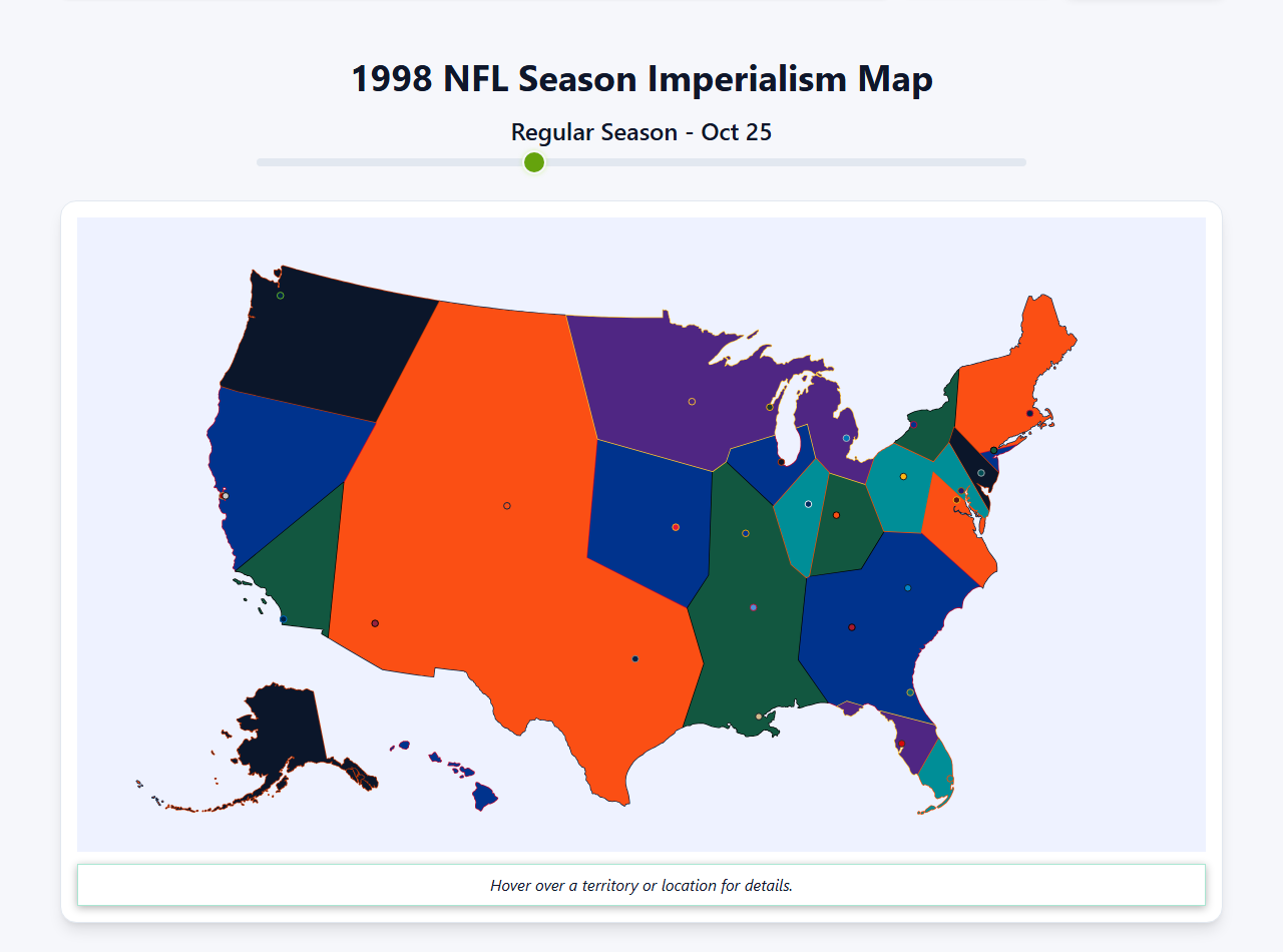 1998 NFL Imperialism Map