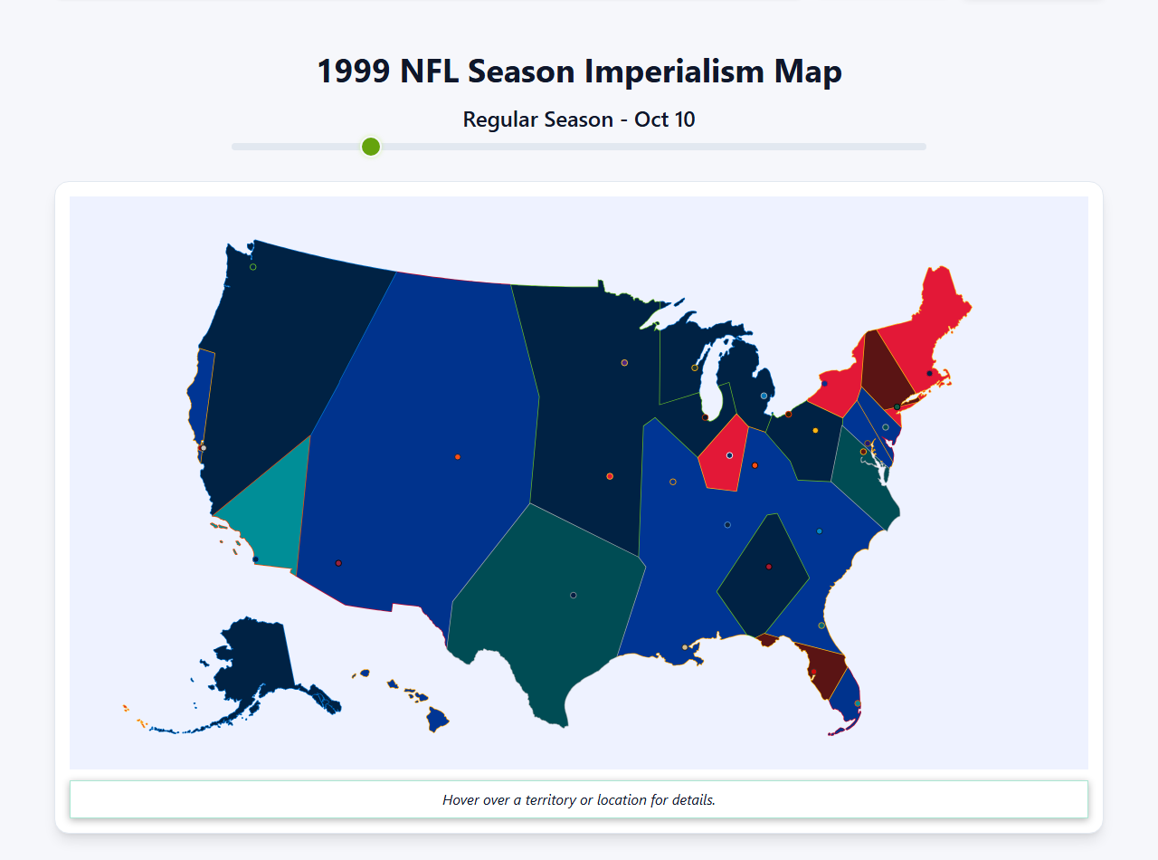 1999 NFL Imperialism Map