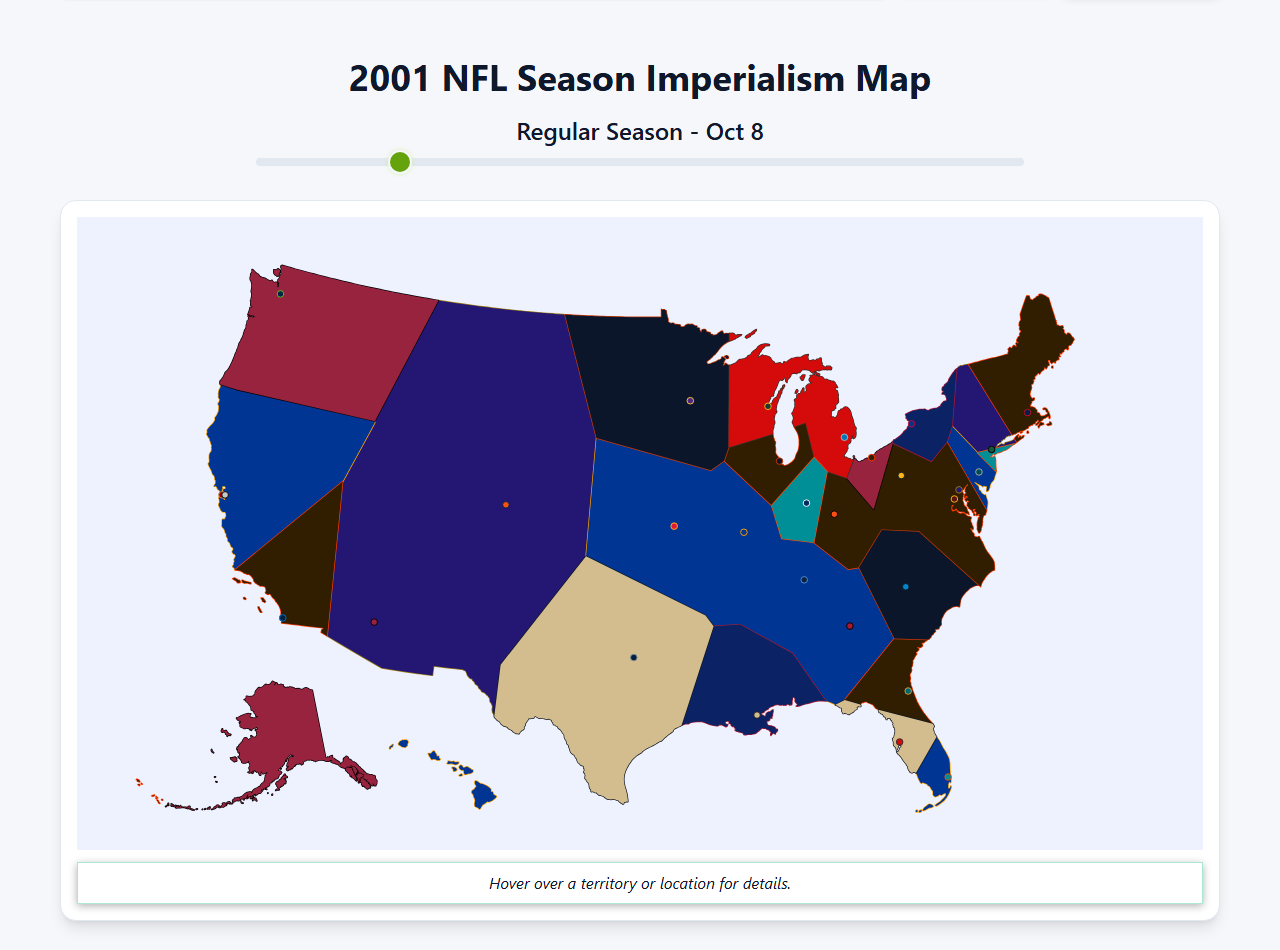 2001 NFL Imperialism Map