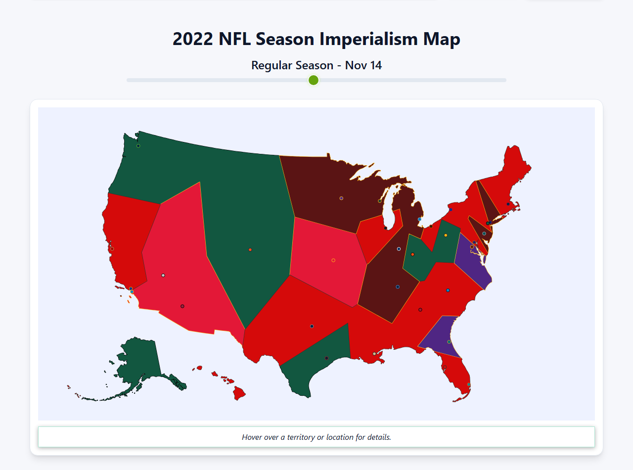 2022 NFL Imperialism Map