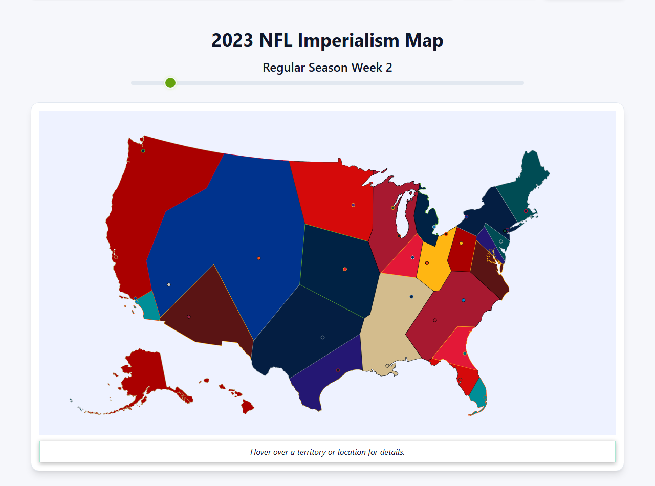 2023 NFL Imperialism Map