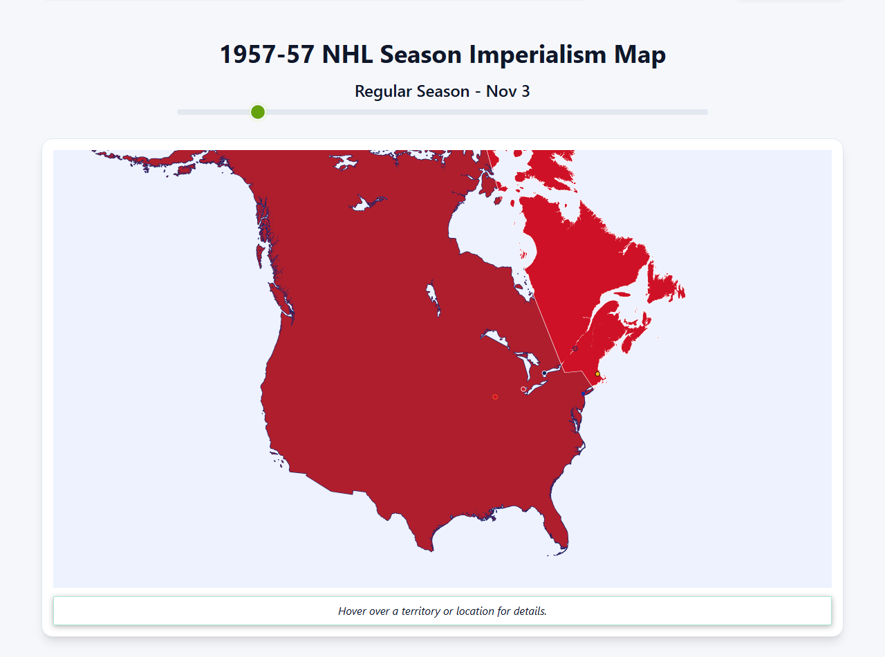 1957 NHL Imperialism Map