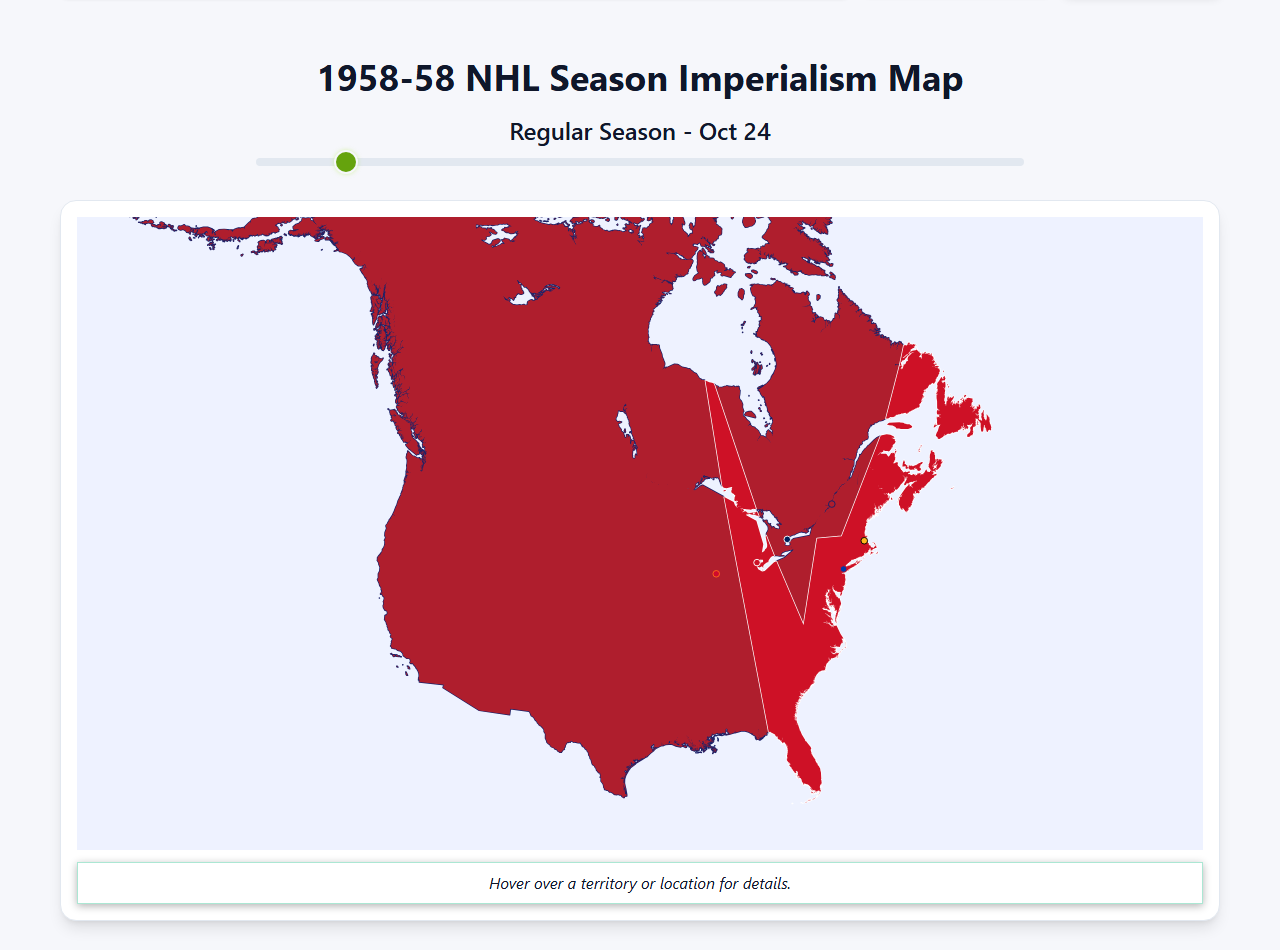 1958 NHL Imperialism Map