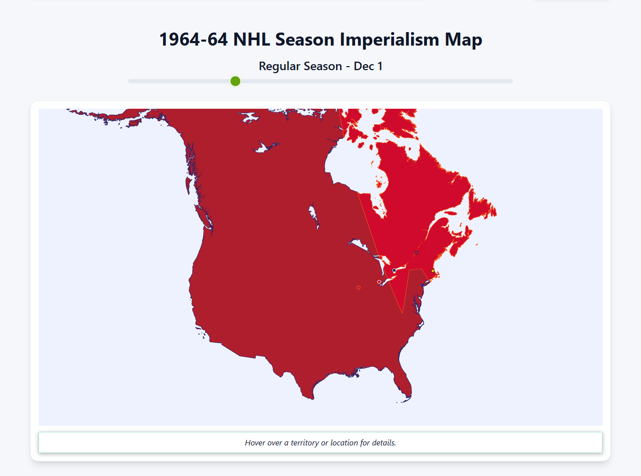 1964 NHL Imperialism Map