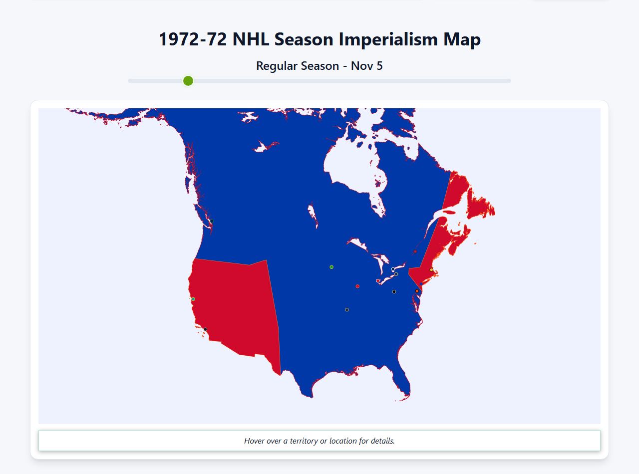 1972 NHL Imperialism Map