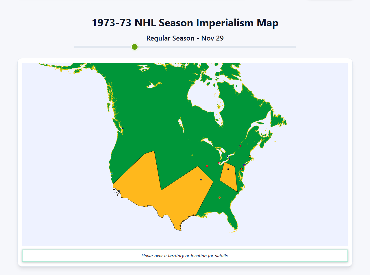 1973 NHL Imperialism Map