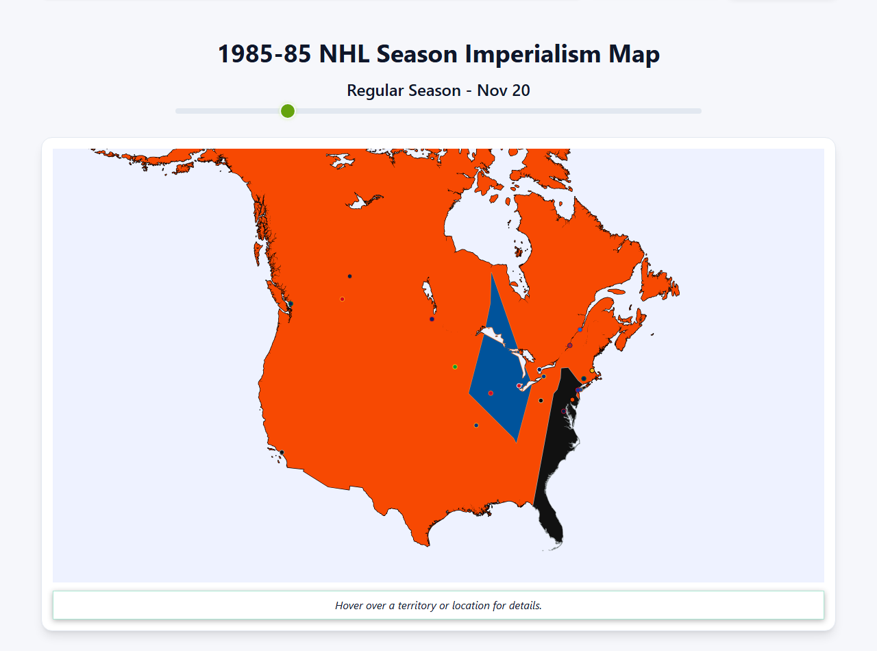 1985 NHL Imperialism Map