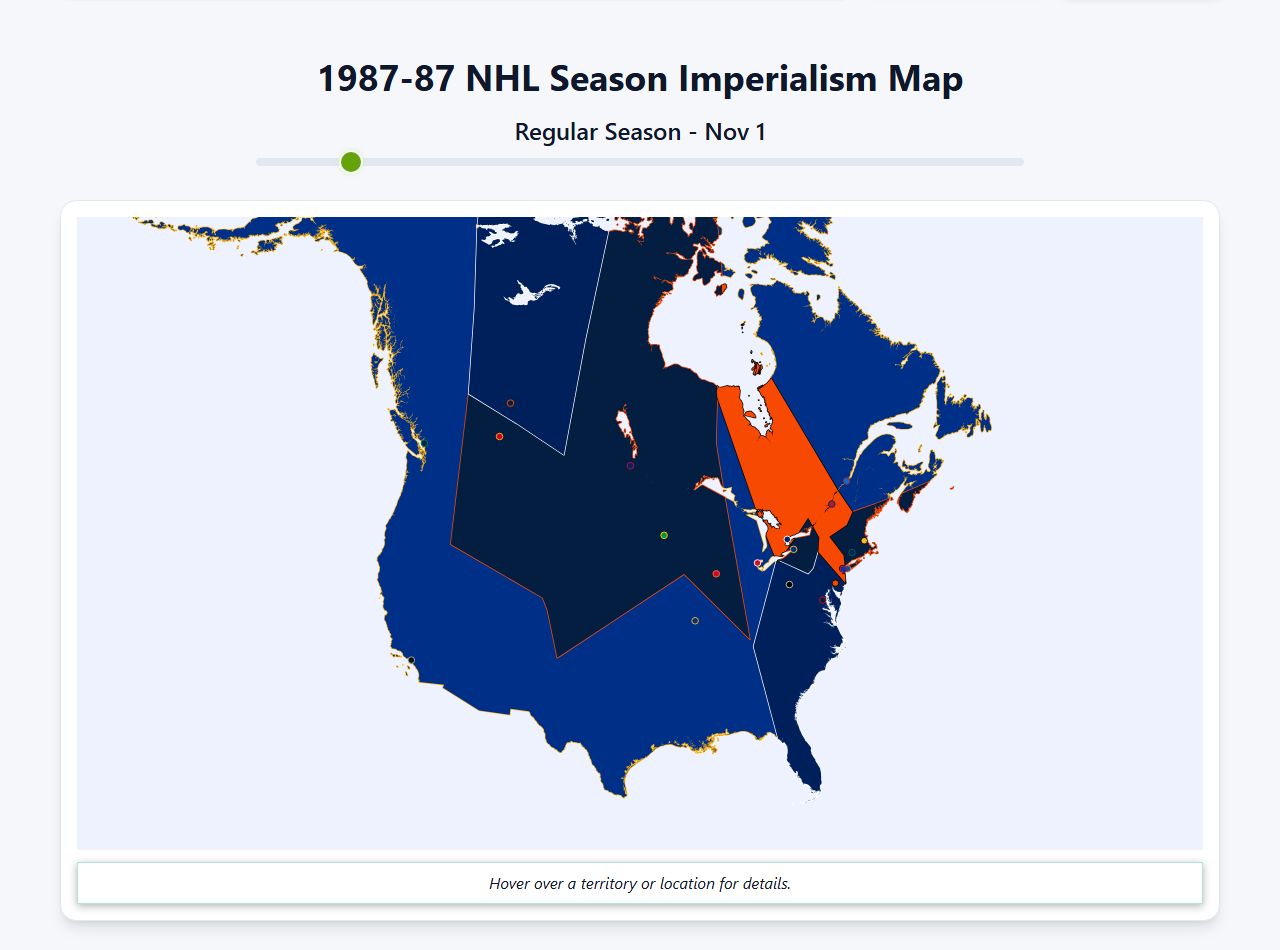 1987 NHL Imperialism Map