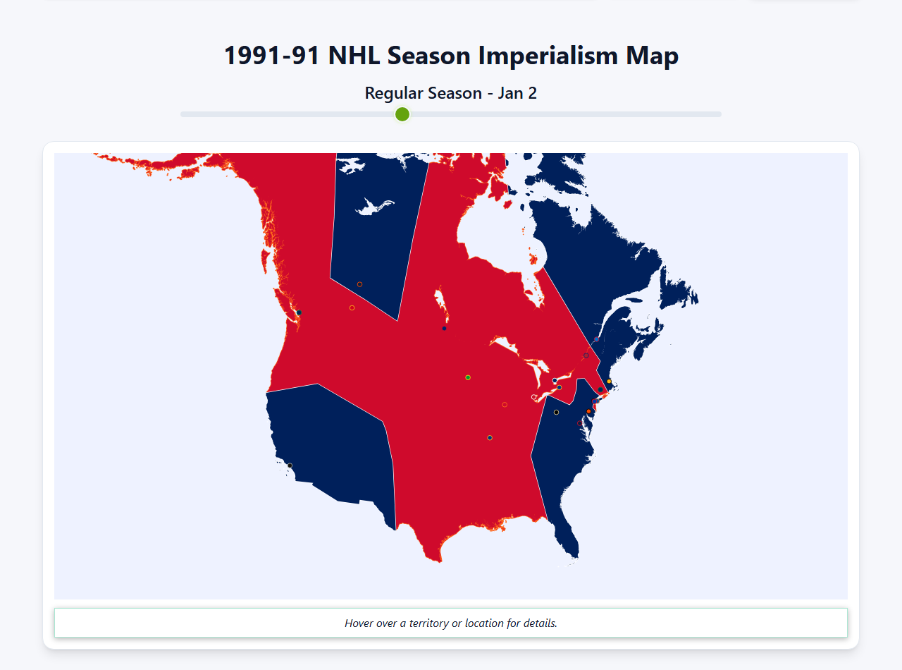 1991 NHL Imperialism Map
