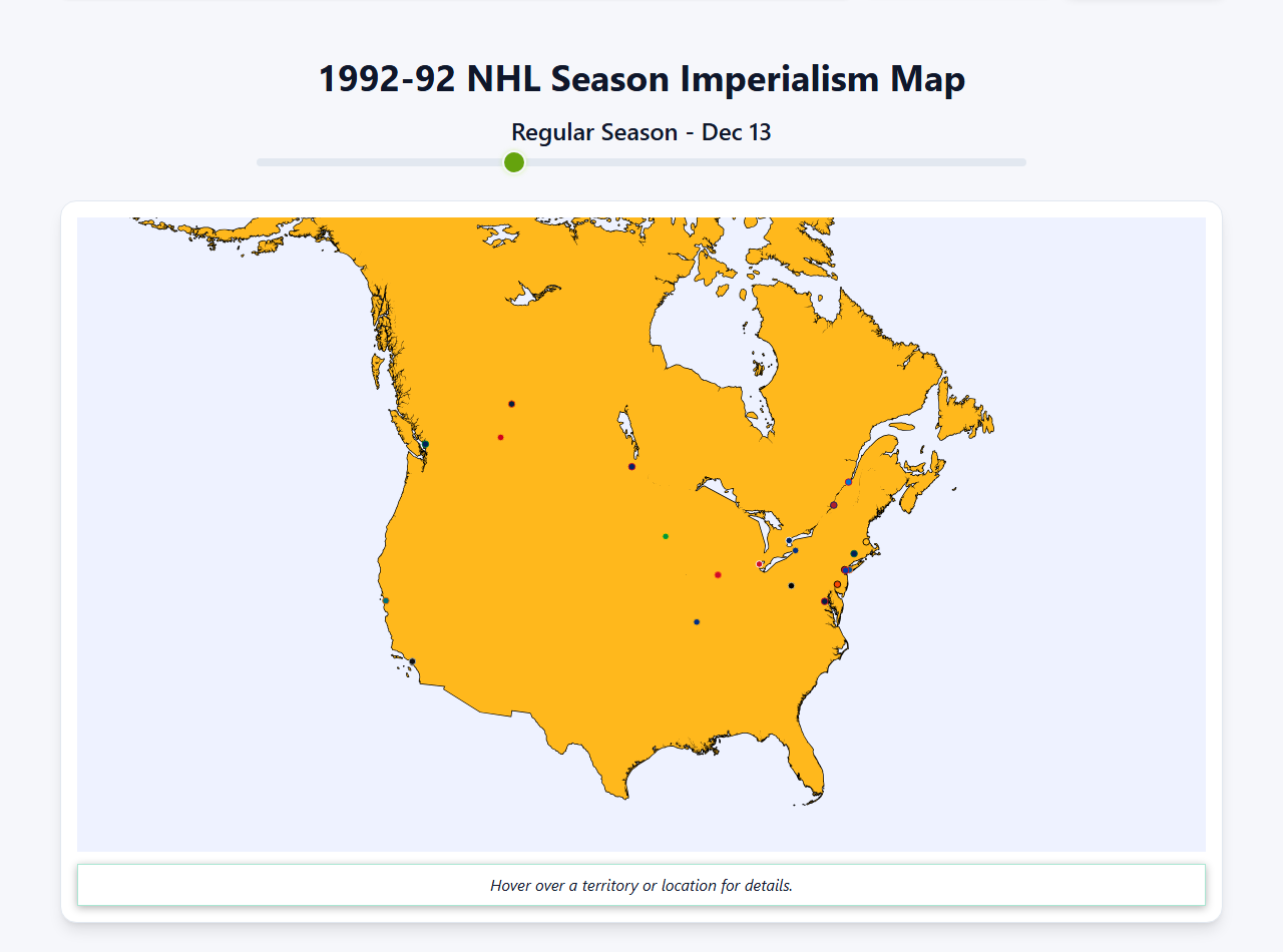 1992 NHL Imperialism Map
