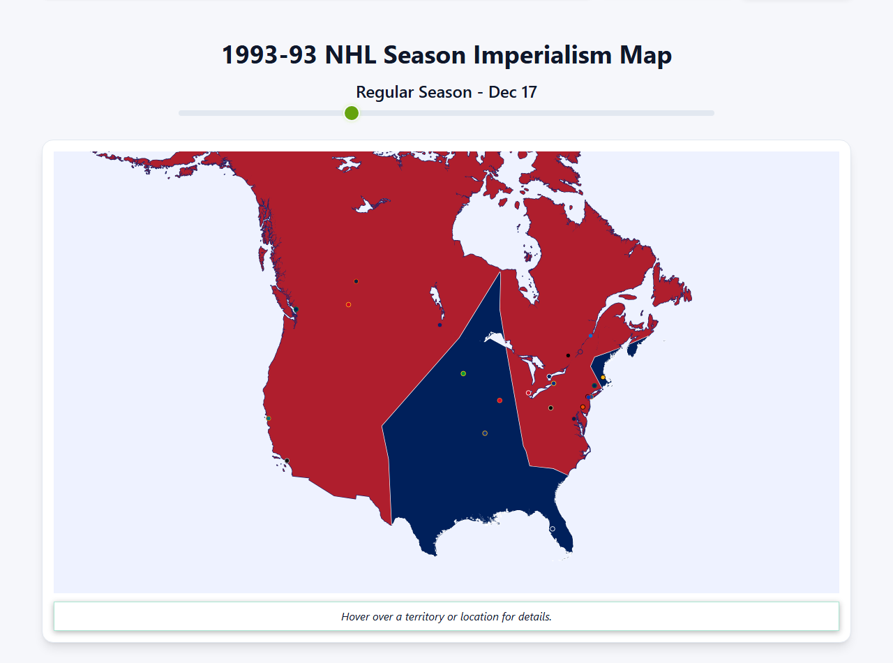1993 NHL Imperialism Map