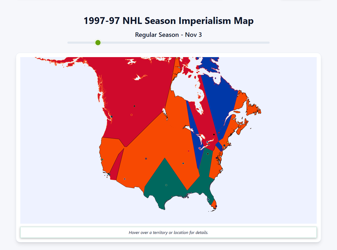 1997 NHL Imperialism Map