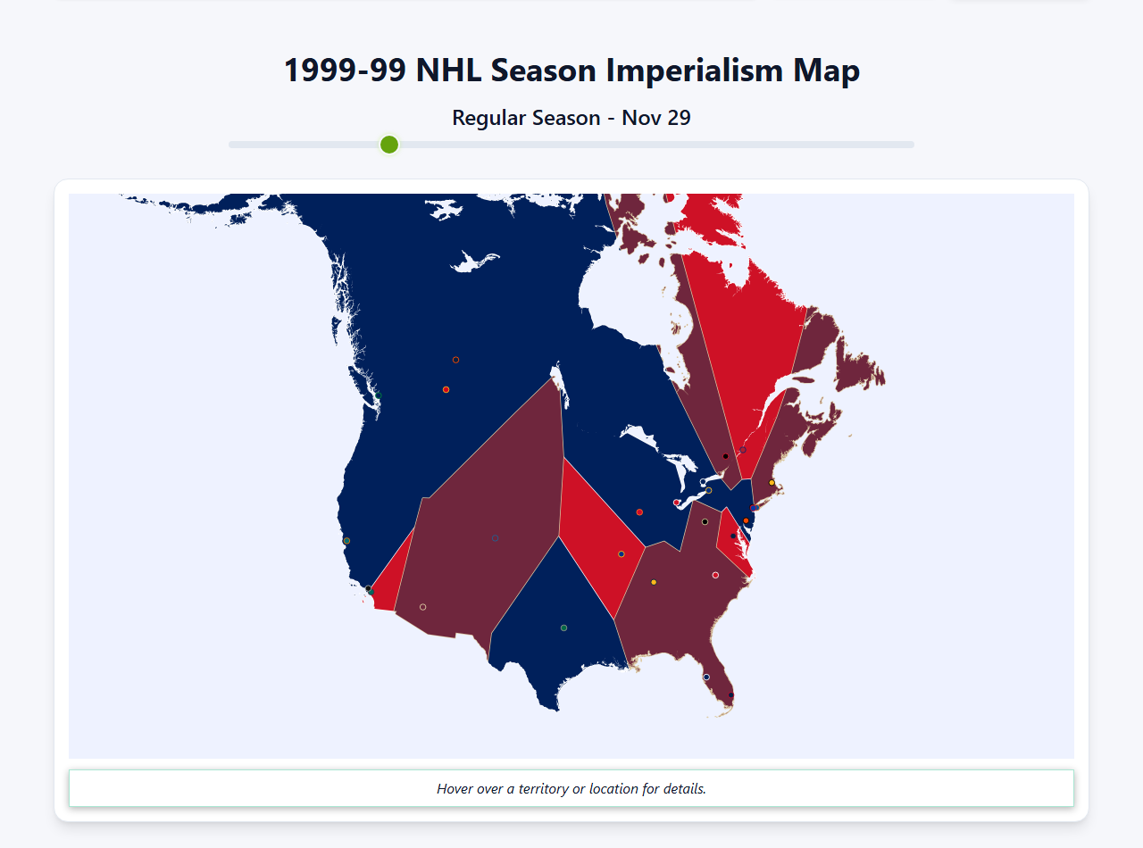 1999 NHL Imperialism Map
