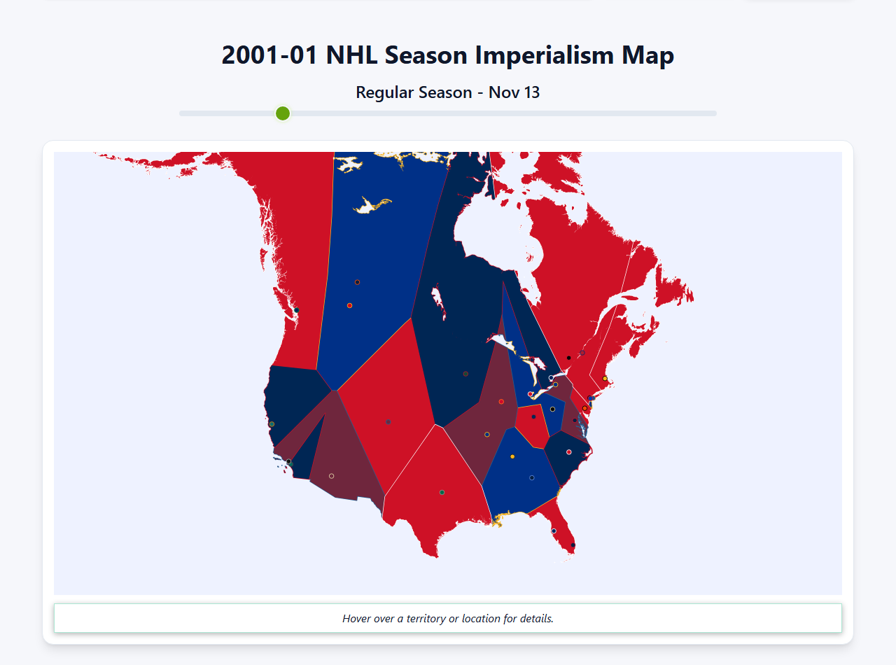 2001 NHL Imperialism Map