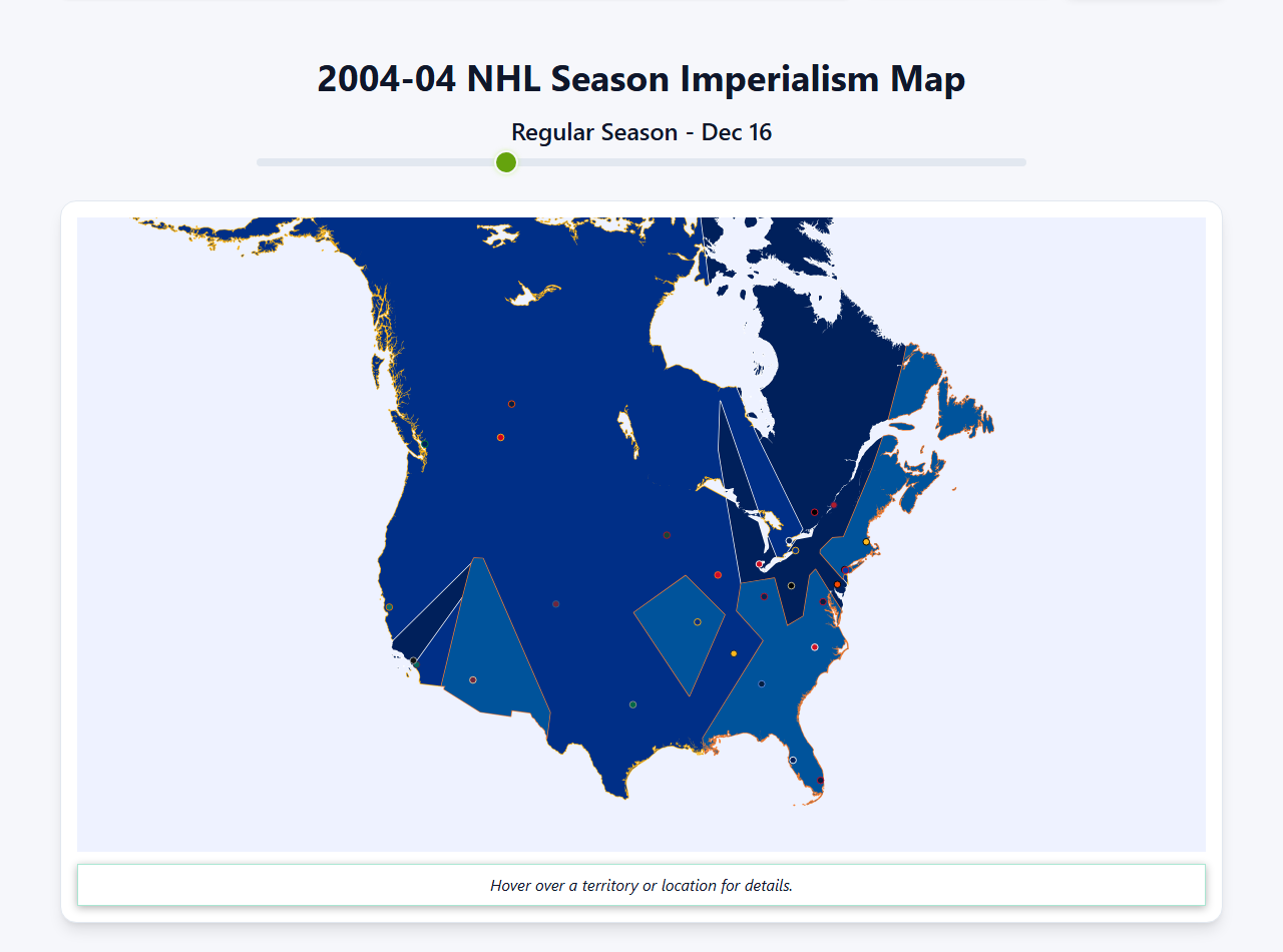 2004 NHL Imperialism Map