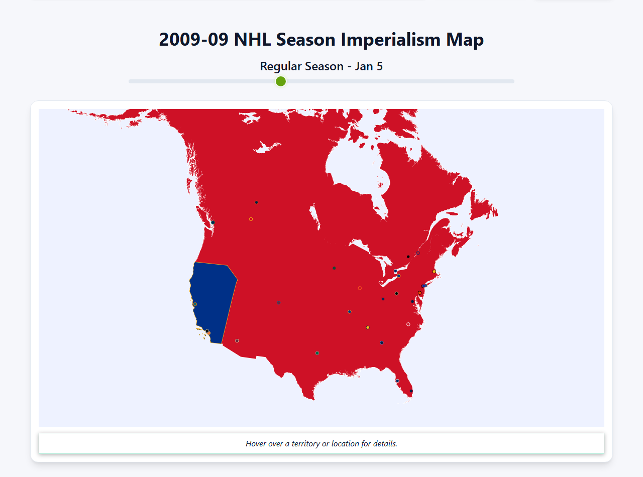 2009 NHL Imperialism Map