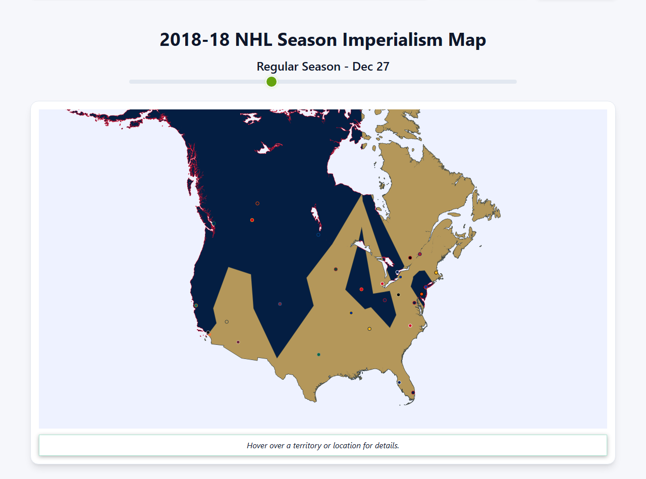 2018 NHL Imperialism Map