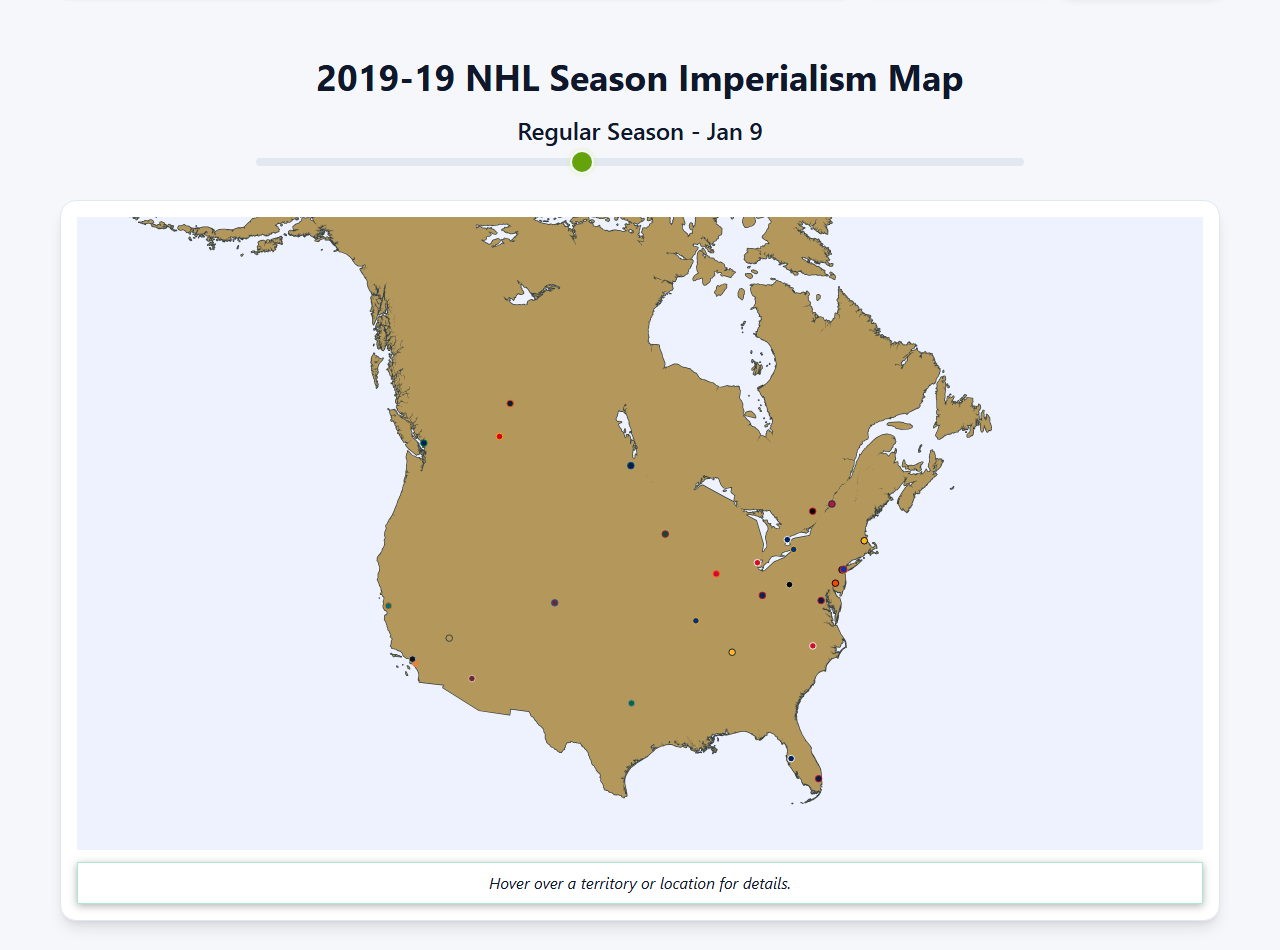 2019 NHL Imperialism Map
