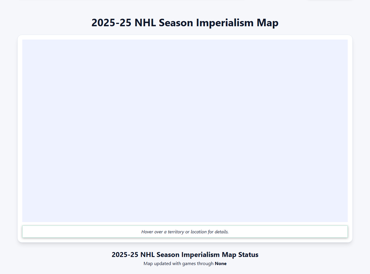2025 NHL Imperialism Map
