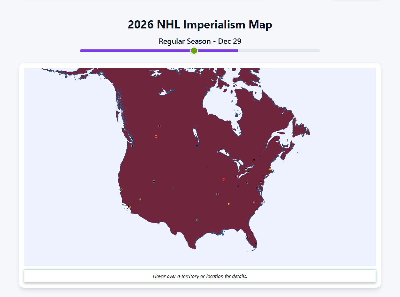 2026 NHL Imperialism Map