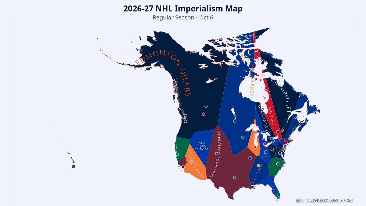 2026-27 NHL Imperialism Map