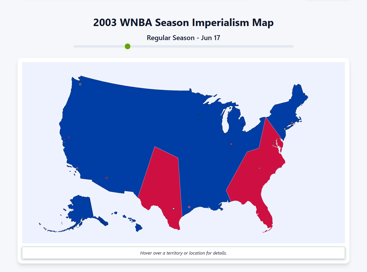 2003 WNBA Imperialism Map