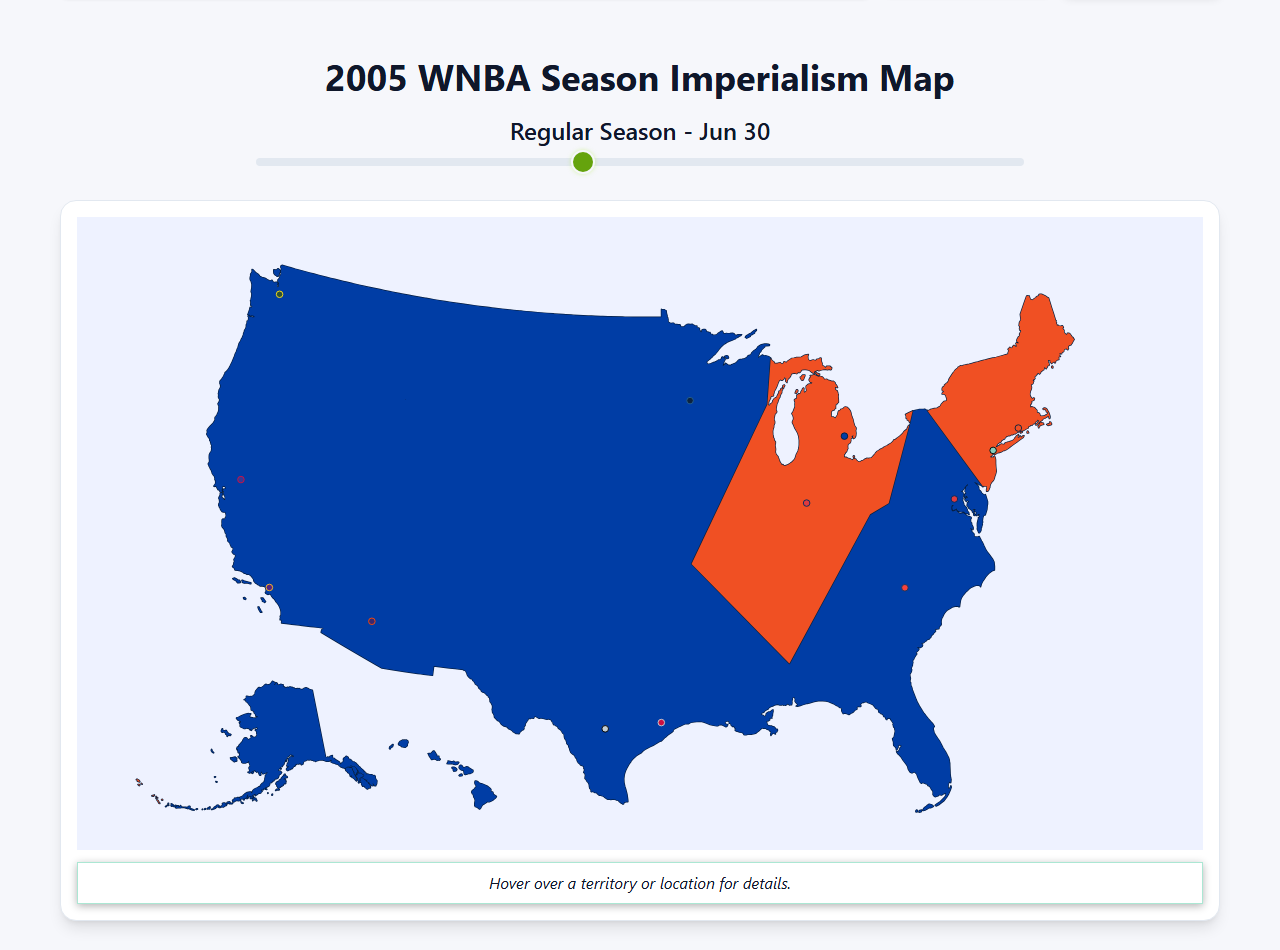 2005 WNBA Imperialism Map