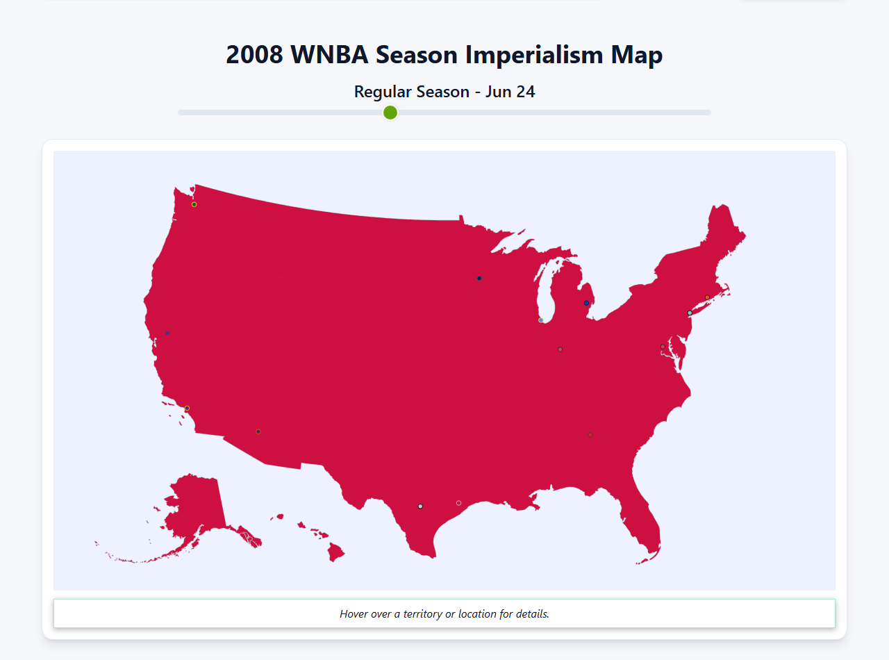 2008 WNBA Imperialism Map