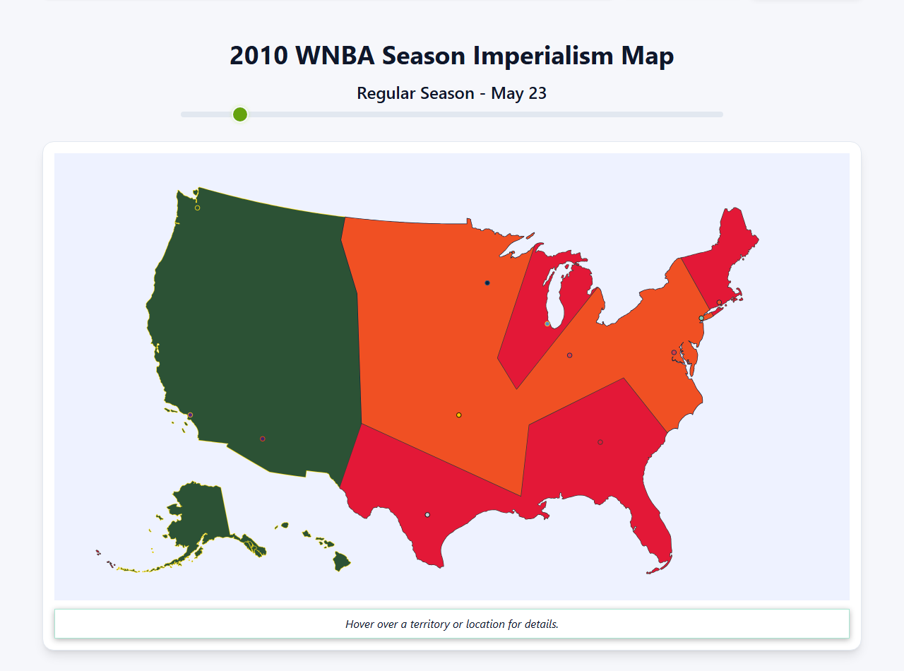2010 WNBA Imperialism Map