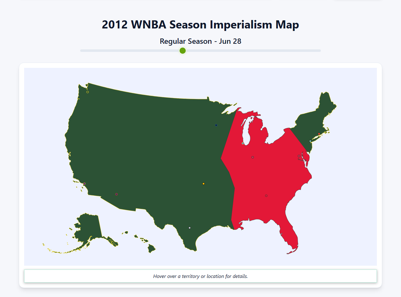 2012 WNBA Imperialism Map