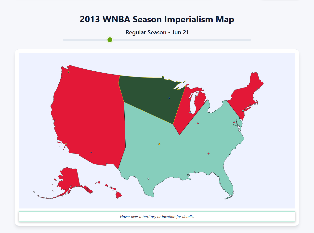 2013 WNBA Imperialism Map