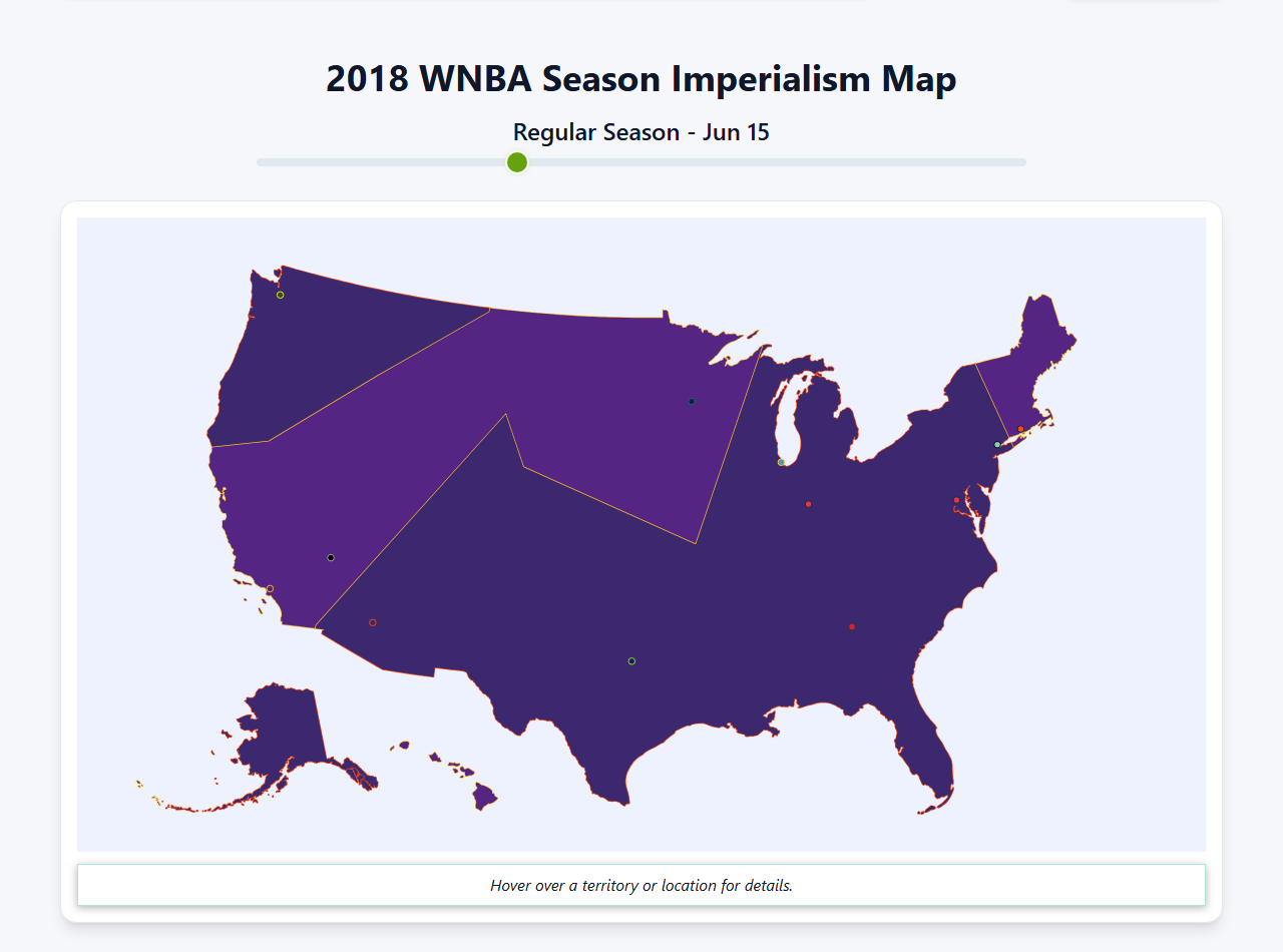 2018 WNBA Imperialism Map